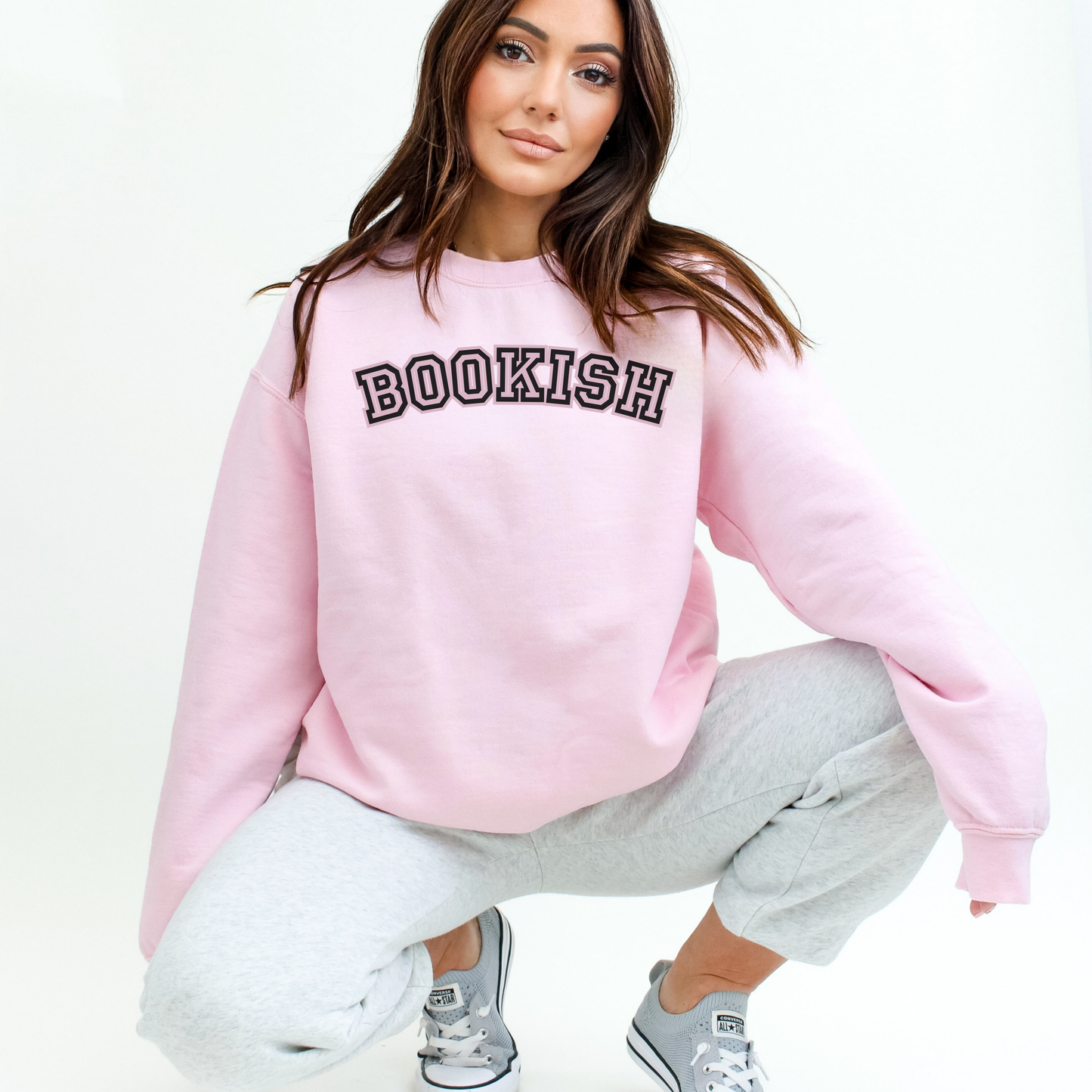 BOOKISH Sweatshirt | Bold Sports Font Design for Book Lovers