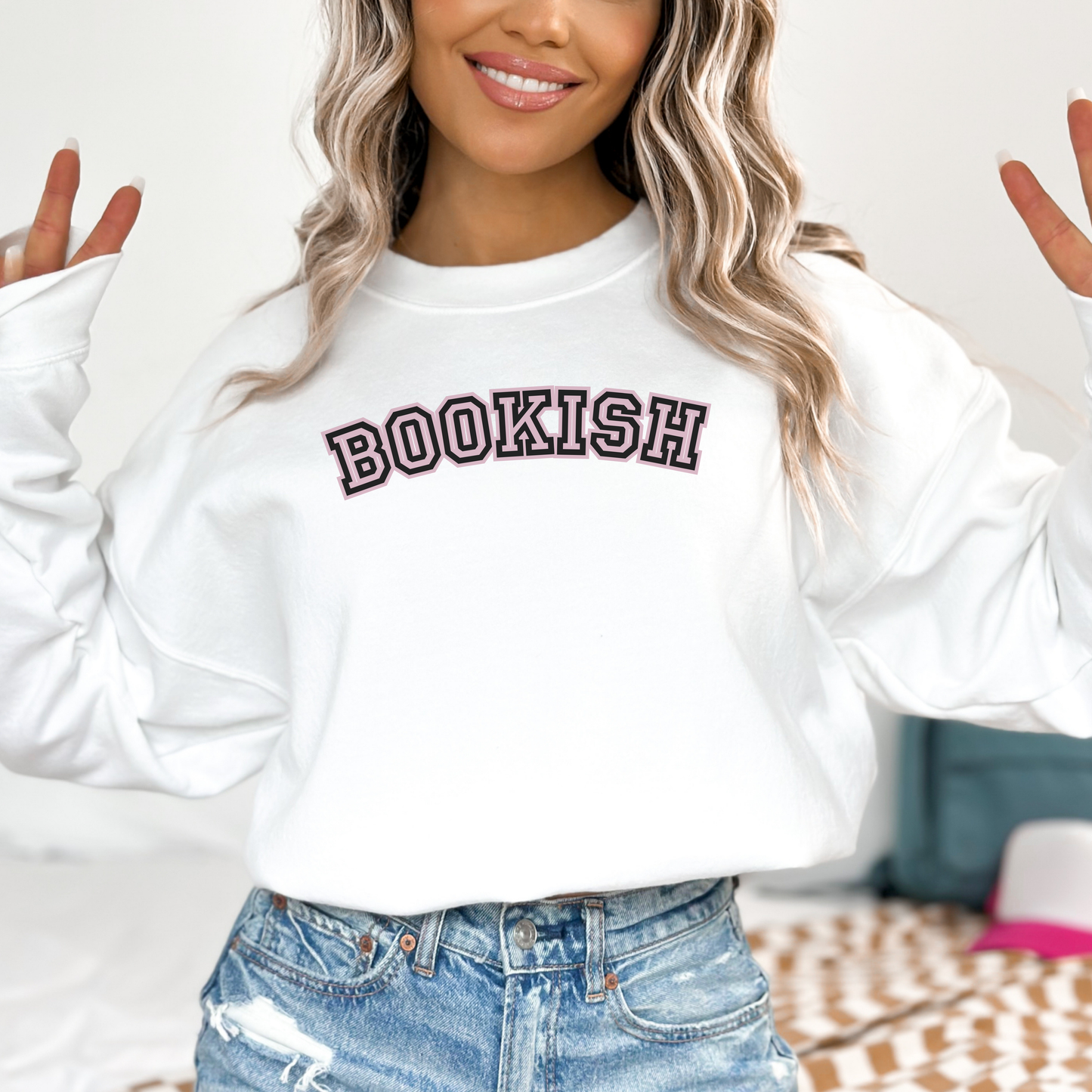BOOKISH Sweatshirt | Bold Sports Font Design for Book Lovers