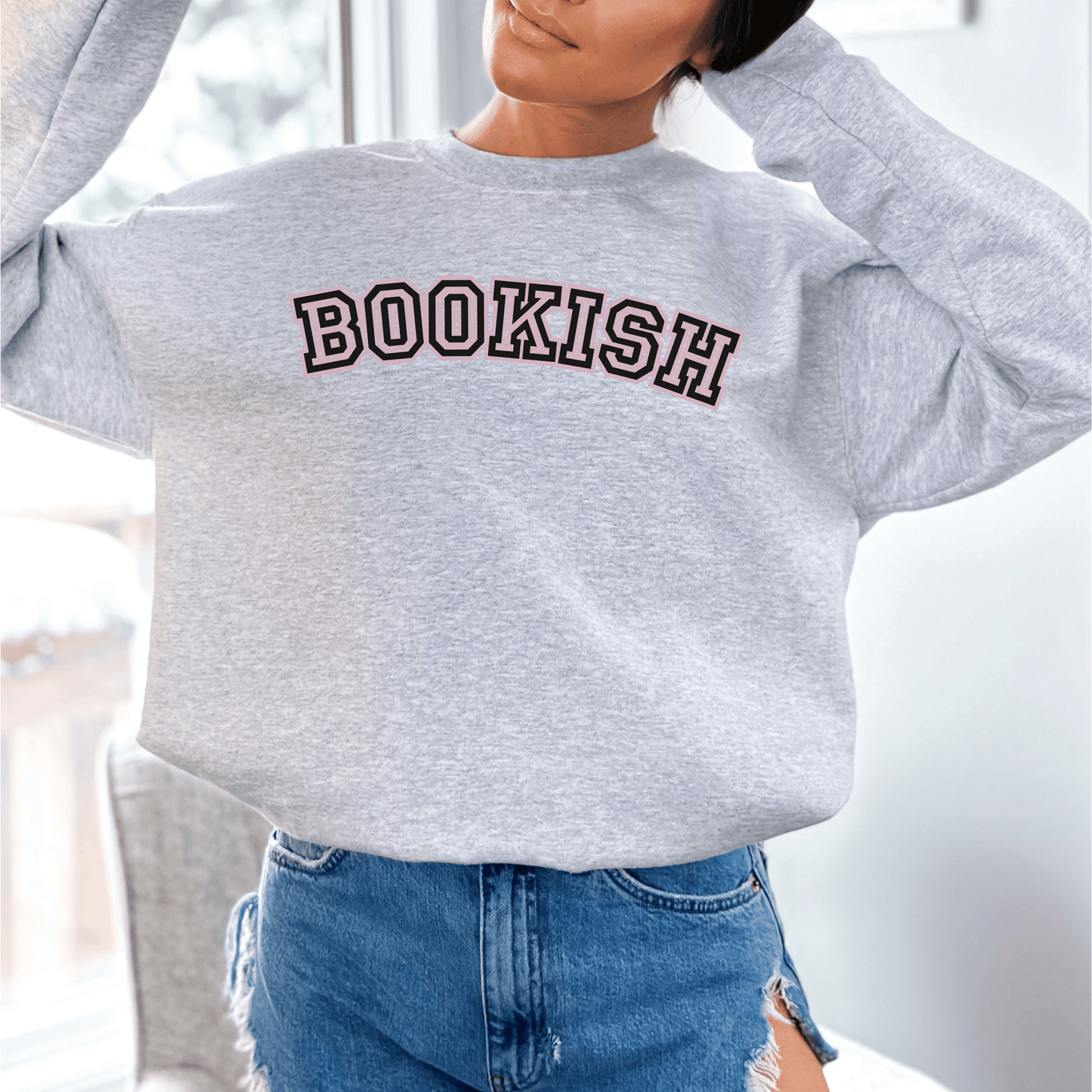 BOOKISH Sweatshirt | Bold Sports Font Design for Book Lovers