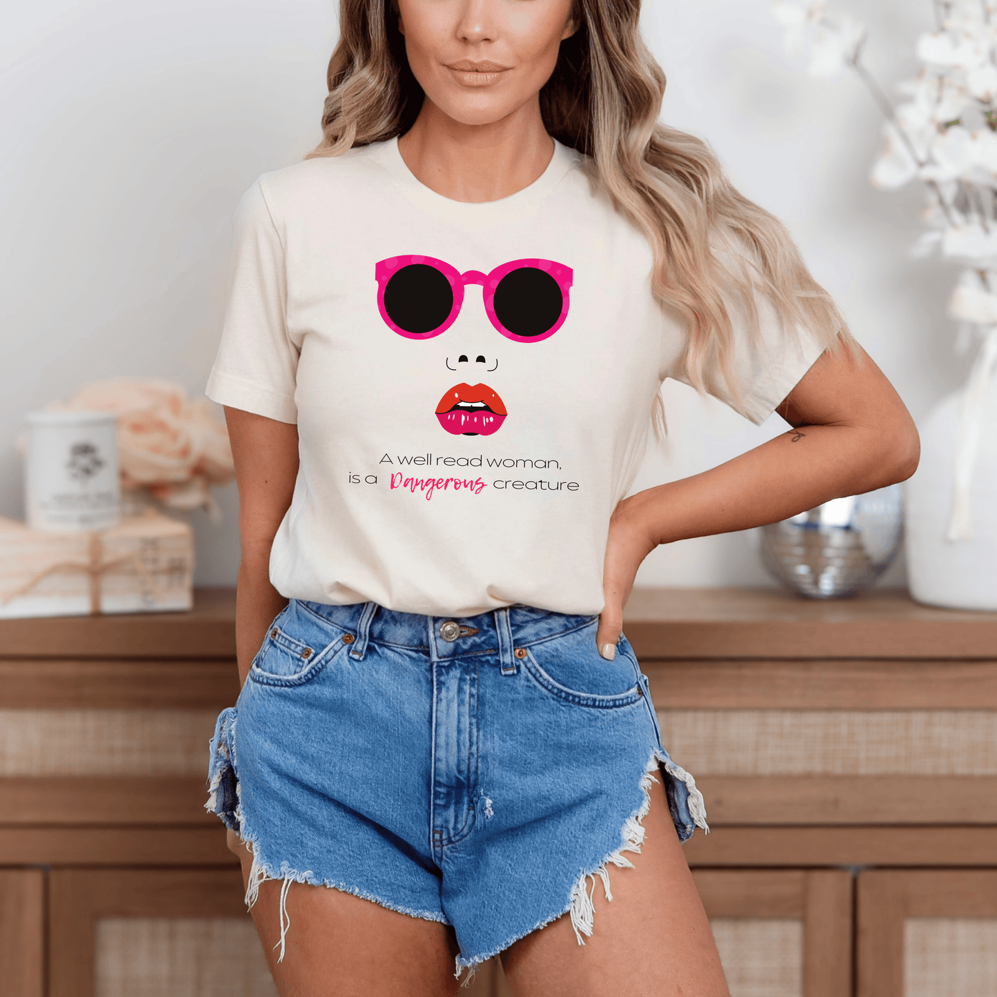A Well-Read Woman is a Dangerous Creature T-Shirt | Bold Statement Design for Book Lovers