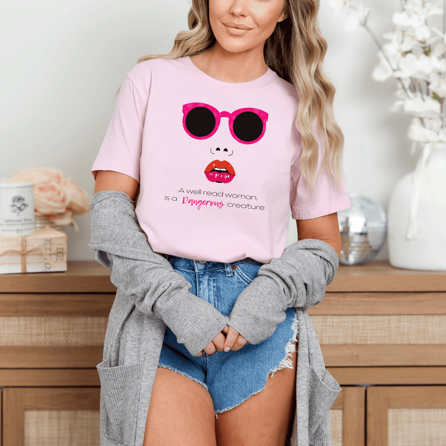 A Well-Read Woman is a Dangerous Creature T-Shirt | Bold Statement Design for Book Lovers