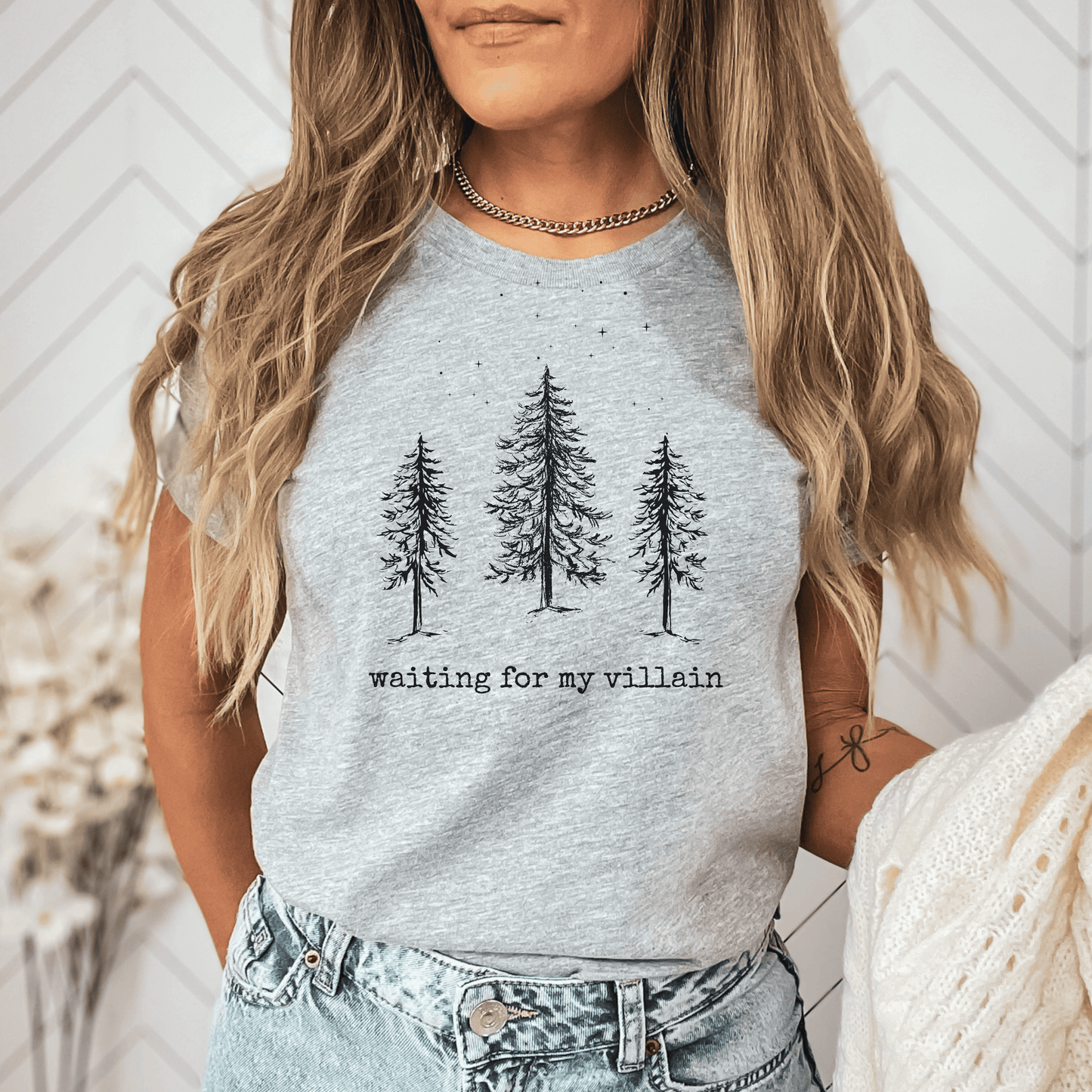 Waiting for My Villain T-Shirt | Dark Romance Forest Design for Book Lovers
