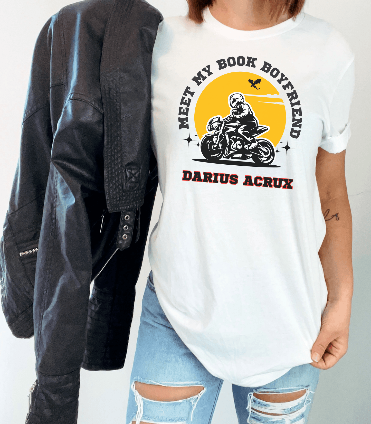 Meet My Book Boyfriend Darius Acrux T-Shirt | Officially Licensed Zodiac Academy Badass Design