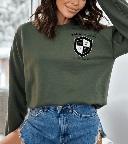 Zodiac Crest Crew Neck Sweatshirt | Officially Licensed Zodiac Academy School Merch
